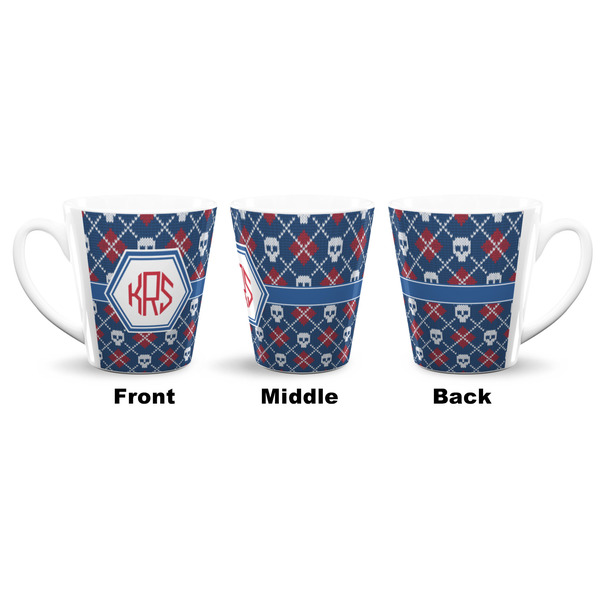Knitted Argyle & Skulls 12 Oz Latte Mug - Approval