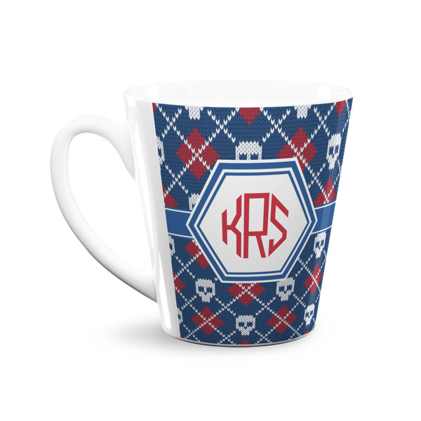 Knitted Argyle & Skulls 12 Oz Latte Mug - Front