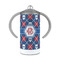 Knitted Argyle & Skulls 12 oz Stainless Steel Sippy Cups - FRONT