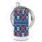 Knitted Argyle & Skulls 12 oz Stainless Steel Sippy Cups - FULL (back angle)