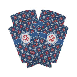 Knitted Argyle & Skulls Can Cooler (tall 12 oz) - Set of 4 (Personalized)