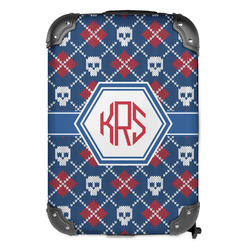 Knitted Argyle & Skulls Kids Hard Shell Backpack (Personalized)