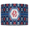 Knitted Argyle & Skulls 16" Drum Lampshade - FRONT (Fabric)