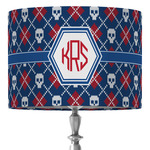Knitted Argyle & Skulls 16" Drum Lamp Shade - Fabric (Personalized)