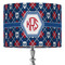 Knitted Argyle & Skulls 16" Drum Lampshade - ON STAND (Fabric)