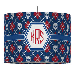 Knitted Argyle & Skulls Drum Pendant Lamp (Personalized)