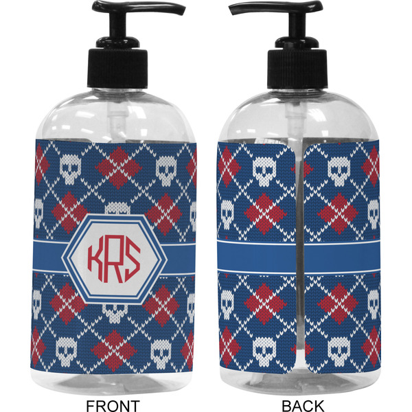 Knitted Argyle & Skulls 16 oz Plastic Liquid Dispenser (Approval)