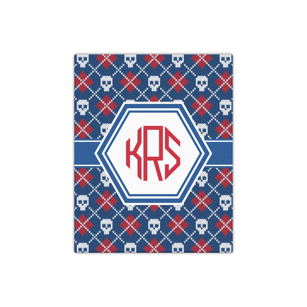 Knitted Argyle & Skulls 16x20 - Canvas Print - Front View