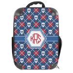 Knitted Argyle & Skulls Hard Shell Backpack (Personalized)