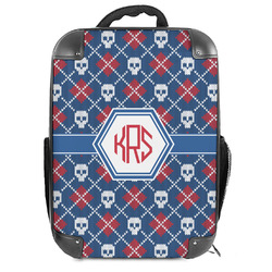 Knitted Argyle & Skulls Hard Shell Backpack (Personalized)