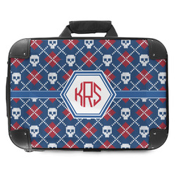 Knitted Argyle & Skulls Hard Shell Briefcase - 18" (Personalized)