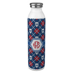 Knitted Argyle & Skulls 20oz Stainless Steel Water Bottle - Full Print (Personalized)