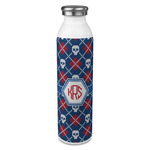 Knitted Argyle & Skulls 20oz Stainless Steel Water Bottle - Full Print (Personalized)