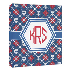 Knitted Argyle & Skulls Canvas Print - 20x24 (Personalized)