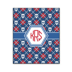 Knitted Argyle & Skulls Wood Print - 20x24 (Personalized)