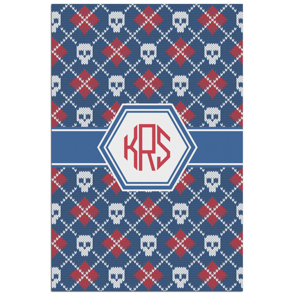 Custom Knitted Argyle & Skulls Poster - Matte - 24x36 (Personalized)