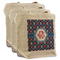 Knitted Argyle & Skulls Reusable Cotton Grocery Bags - Set of 3 (Personalized)