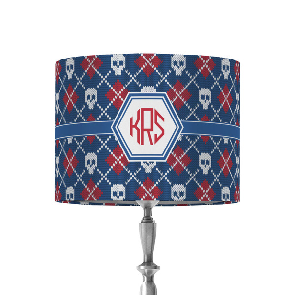 Custom Knitted Argyle & Skulls 8" Drum Lamp Shade - Fabric (Personalized)
