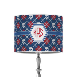 Knitted Argyle & Skulls 8" Drum Lamp Shade - Poly-film (Personalized)
