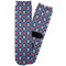 Knitted Argyle & Skulls Adult Crew Socks - Single Pair - Front and Back