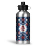 Knitted Argyle & Skulls Water Bottle - Aluminum - 20 oz (Personalized)