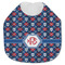 Knitted Argyle & Skulls Jersey Knit Baby Bib w/ Monogram