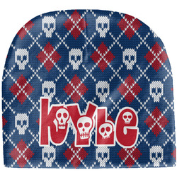 Knitted Argyle & Skulls Baby Hat (Beanie) (Personalized)