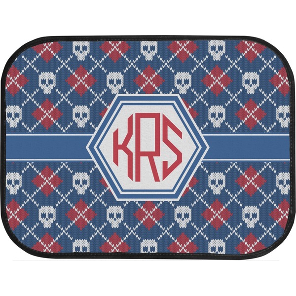 Knitted Argyle & Skulls Custom Car Floor Mats (Back Seat)