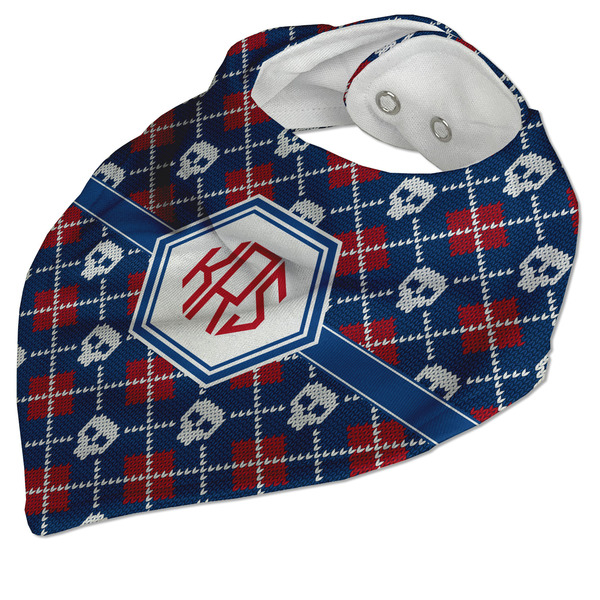 Knitted Argyle & Skulls Bandana Closed