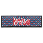 Knitted Argyle & Skulls Bar Mat - Large (Personalized)