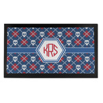 Knitted Argyle & Skulls Bar Mat - Small (Personalized)