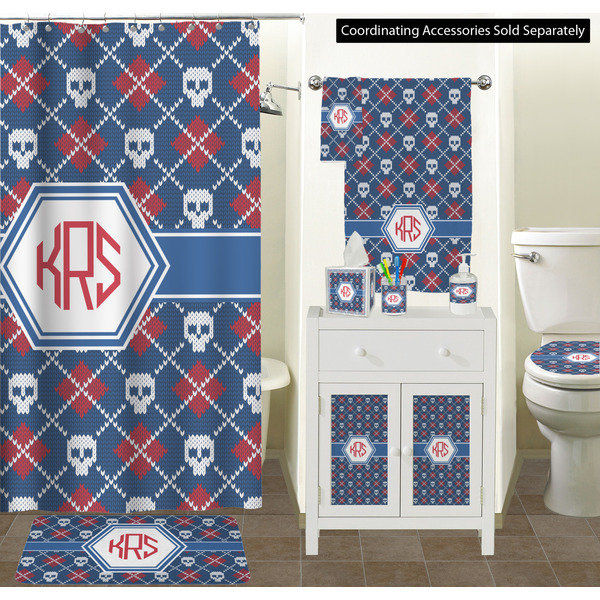 Knitted Argyle & Skulls Bathroom Scene