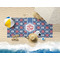 Knitted Argyle & Skulls Beach Towel Lifestyle