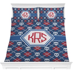 Knitted Argyle & Skulls Comforters (Personalized)