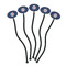 Knitted Argyle & Skulls Black Plastic 7" Stir Stick - Oval - Fan