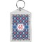 Knitted Argyle & Skulls Bling Keychain (Personalized)