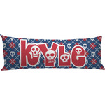 Knitted Argyle & Skulls Body Pillow Case (Personalized)