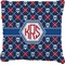 Knitted Argyle & Skulls Personalized Burlap Pillow Case