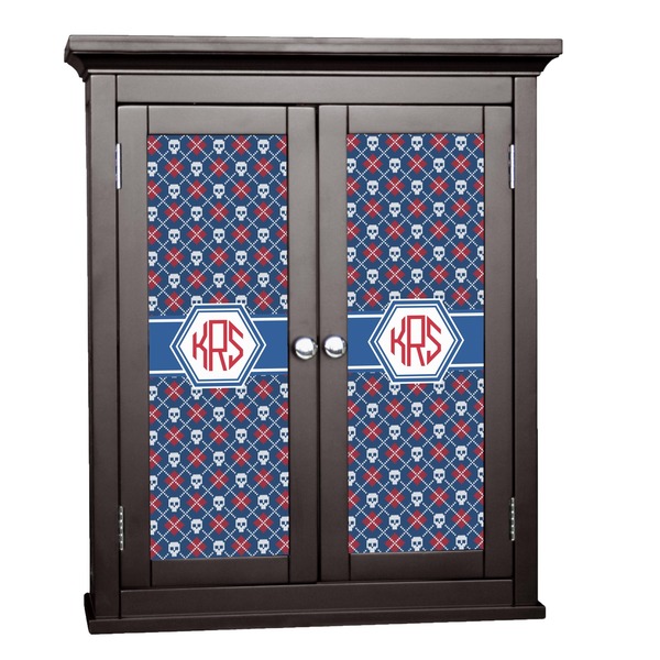 Custom Knitted Argyle & Skulls Cabinet Decal - Large (Personalized)