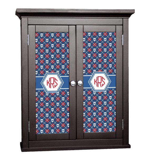 Custom Knitted Argyle & Skulls Cabinet Decal - Small (Personalized)