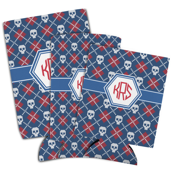Knitted Argyle & Skulls Can Coolers - PARENT/MAIN