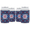 Knitted Argyle & Skulls Can Cooler (12 oz) - Set of 4 w/ Monogram