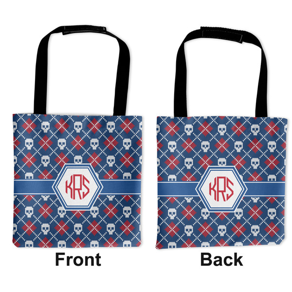 Knitted Argyle & Skulls Car Bag - Apvl