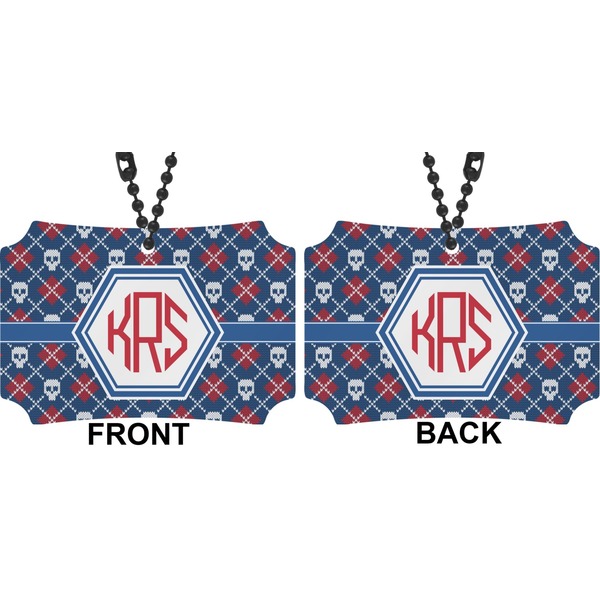 Knitted Argyle & Skulls Car Ornament - Berlin (Approval)