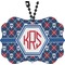 Knitted Argyle & Skulls Rear View Mirror Charm (Personalized)