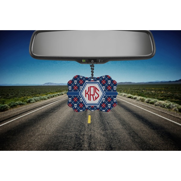 Knitted Argyle & Skulls Car Ornament (Road)