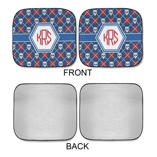 Knitted Argyle & Skulls Car Sun Shades - APPROVAL
