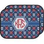 Knitted Argyle & Skulls Car Floor Mats (Back Seat) (Personalized)