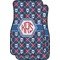 Knitted Argyle & Skulls Car Floor Mats (Front Seat) (Personalized)