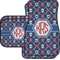 Knitted Argyle & Skulls Car Floor Mats Set - 2 Front & 2 Back (Personalized)